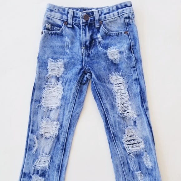 City Ink Jeans Acid Washed Jeans Size 4 Girls - Picture 5 of 13